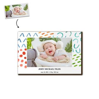 Custom Hello Baby Frame Photo Wood Panel | Custom Photo | Photo Gifts | Personalized Newborn Baby Wood Panel | Seseable CA