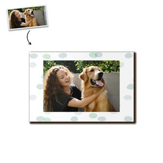 Custom Fun Dots Photo Wood Panel | Custom Photo | Frame Photo Gifts | Personalized Photo Wood Panel - Seseable