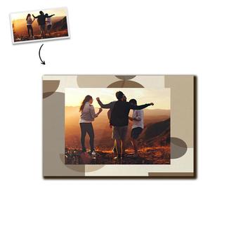 Custom Geometric Abstraction Photo Wood Panel | Custom Photo | Frame Photo Gifts | Personalized Photo Wood Panel - Seseable