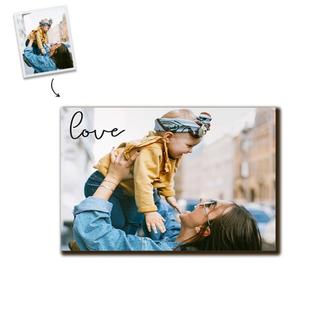 Custom Love Handwritten Wood Panel | Custom Photo | Frame Photo Gifts | Personalized Photo Wood Panel - Seseable