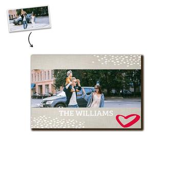 Custom White Dots Linen Photo Wood Panel | Custom Photo | Collage Photo Frame Gifts | Personalized Photo Wood Panel | Seseable CA