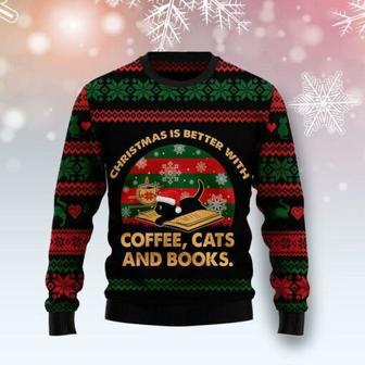 Christmas Better With Cat Ugly Christmas Sweater | Favorety DE