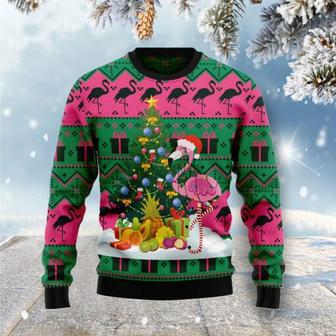 Flamingo Christmas Tree Ugly Christmas Sweater | Favorety UK