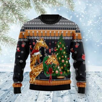 Giraffe Love Christmas Ugly Christmas Sweater | Favorety AU