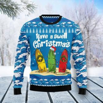 Have A Surfer Swell Christmas Ugly Christmas Sweater | Favorety