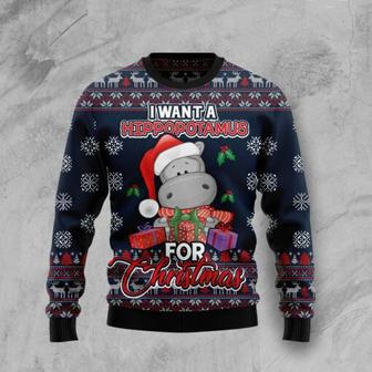 I Want A Hippopotamus For Christmas Ugly Christmas Sweater | Favorety AU