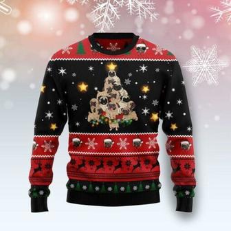 Pug Christmas Tree Ugly Christmas Sweater | Favorety DE