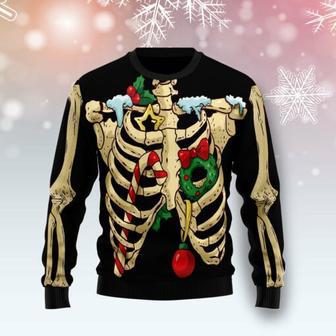 Skeleton Christmas Awesome Ugly Christmas Sweater | Favorety