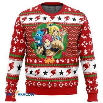 A Christmas Tail Fairy Tail Gift For Fan Anime Christmas Ugly Sweater | Favorety