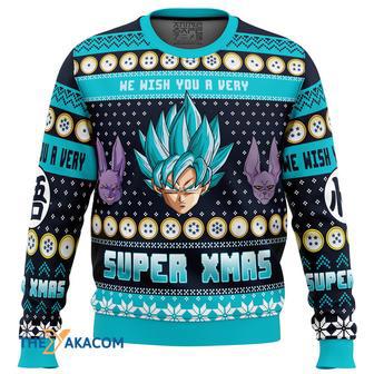 A Very Saiyan Christmas Dragon Ball Z Gift For Fan Anime Christmas Ugly Sweater | Favorety