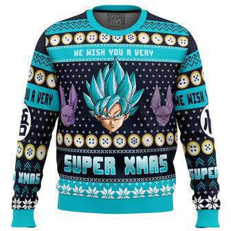 A Very Saiyan Christmas Dragon Ball Z Ugly Christmas Sweater | Favorety