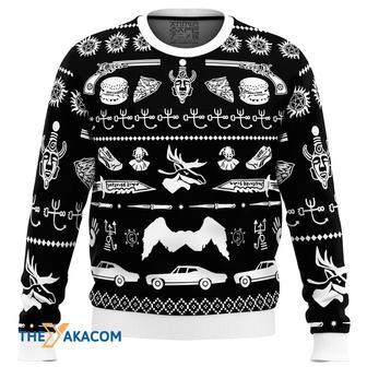 A Very Supernatural Christmas Supernatural Gift For Fan Anime Christmas Ugly Sweater | Favorety UK