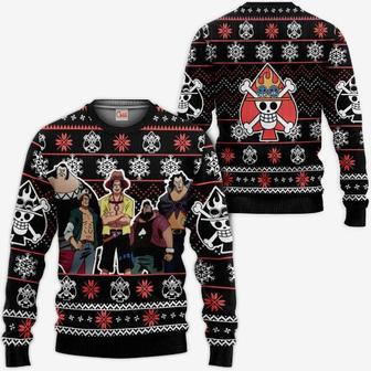 Ace Spade Pirates Anime One Piece Xmas Ugly Christmas Knitted Sweater | Favorety UK