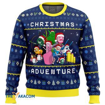 Adventure Time Christmas Quest Gift For Fan Anime Christmas Ugly Sweater | Favorety