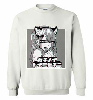 Ahegao Lewd Anime Face And Neko Girl Cosplay Sweatshirt | Favorety AU