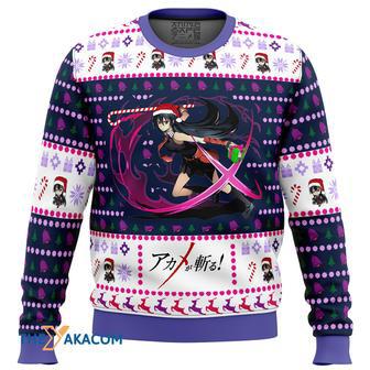 Akame ga Kill Akame Christmas Attack Gift For Fan Anime Christmas Ugly Sweater | Favorety