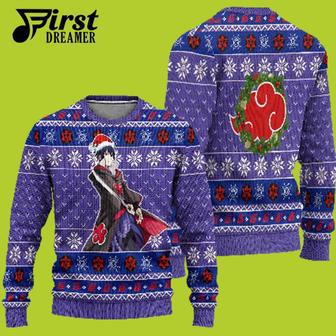 Akatsuki Christmas Sweater Sasuke Akatsuki Ugly Christmas Sweater Naruto Anime Xmas Gift - The | Favorety UK