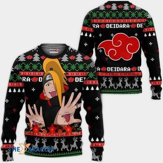 Akatsuki Deidara Naruto Anime Black Custom Gift For Fan Anime Christmas Ugly Sweater | Favorety CA