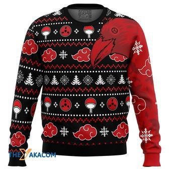 Akatsuki Itachi Symbolic Crows Naruto Custom Gift For Fan Anime Christmas Ugly Sweater | Favorety