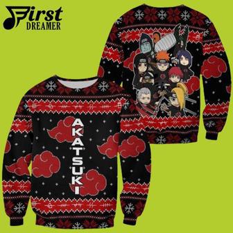 Akatsuki Ugly Christmas Sweater Naruto Anime Xmas Gift Custom Clothes Akatsuki Sweater - The First | Favorety CA