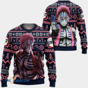 Akaza Kimetsu no Yaiba Anime Custom Gift For Fan Anime Christmas Ugly Sweater | Favorety