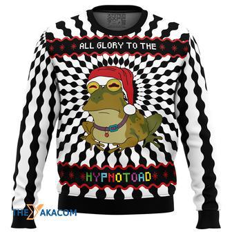 All Glory To The Hypnotoad Gift For Fan Anime Christmas Ugly Sweater | Favorety CA