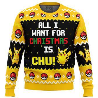 All I Want Picachu Pokemon Ugly Christmas Sweater | Favorety DE