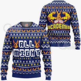 All Might Anime My Hero Academia Xmas Ugly Christmas Knitted Sweater | Favorety UK