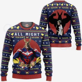 All Might Ugly Christmas My Hero Academia Anime Xmas Idea Knitted Sweater | Favorety