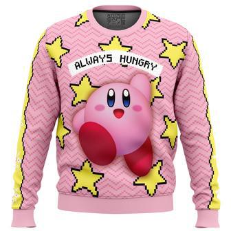 Always Hungry Kirby Ugly Christmas Sweater | Favorety