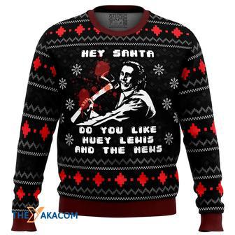 American Santa American Psycho Gift For Fan Anime Christmas Ugly Sweater | Favorety CA