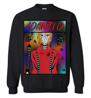 Anime Alien Wanted Poster Throughout The Galaxy Sweatshirt | Favorety