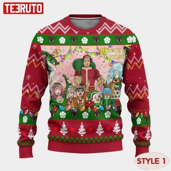 Anime Black Clover Characters Ugly Christmas Wool Knitted Sweater Multiple Styles | Favorety