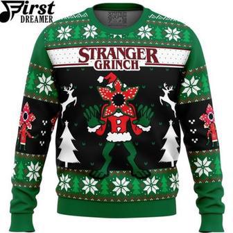 Anime Demogorgon Stranger Grinch Stranger Things Ugly Christmas Sweater | Favorety UK