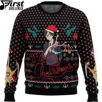 Anime Shinichi Izumi Parasyte Ugly Christmas Sweater | Favorety UK