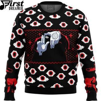 Anime Sweater Alucard Eyes Hellsing Ugly Christmas Sweater | Favorety UK