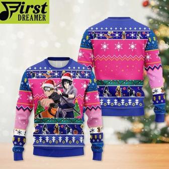 Anime Ugly Christmas Sweater Naruto And Sasuke Ugliest Christmas Sweater Ever | Favorety UK