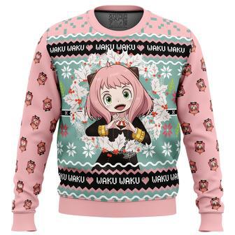 Anya Forger Waku Waku Spy x Family Ugly Christmas Sweater | Favorety CA