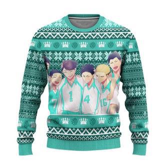 Aoba Johsai High Haikyuu Anime Gift Fan Xmas Ugly Wool Knitted Sweater | Favorety AU