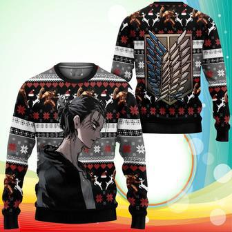 AOT Eren Ugly Christmas Sweater Anime Attack On Titan Xmas Gifts | Favorety CA