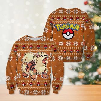 Arcanine Pokemon Christmas Anime Manga Ugly Xmas Sweater | Favorety AU