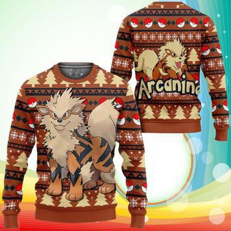 Arcanine Ugly Christmas Sweater Anime Pokemon Xmas Gifts | Favorety