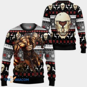 Armored Titan Anime Attack On Titan Custom Gift For Fan Anime Christmas Ugly Sweater | Favorety AU