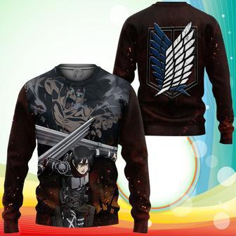 Attack On Tian Mikasa Ackerman Sweatshirt AOT Final Season Anime Printed Sweater | Favorety AU