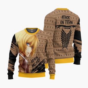 Attack On Titan Armin Arlert Ugly Christmas Knitted Sweater | Favorety UK