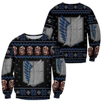 Attack On Titan Scout Jacket Costume Ugly Christmas Knitted Sweater | Favorety UK