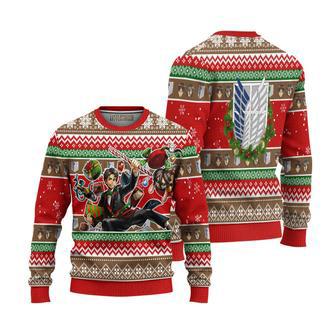 Attack On Titan Ugly Christmas Sweater Eren Yeager | Favorety CA