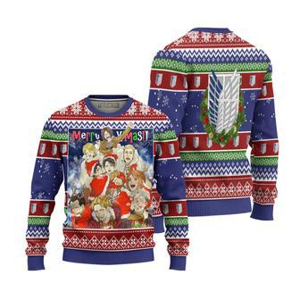 Attack On Titan Ugly Christmas Sweater Scout Regiment | Favorety UK