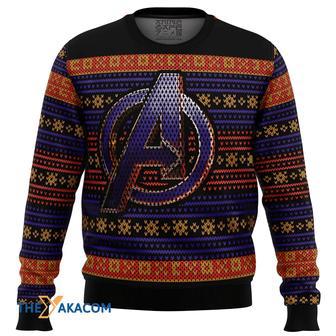 Avengers Logo Gift For Fan Anime Christmas Ugly Sweater | Favorety AU