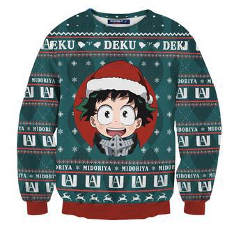 Baby Deku Christmas Wool Sweater My Hero Academia Sweater | Favorety CA